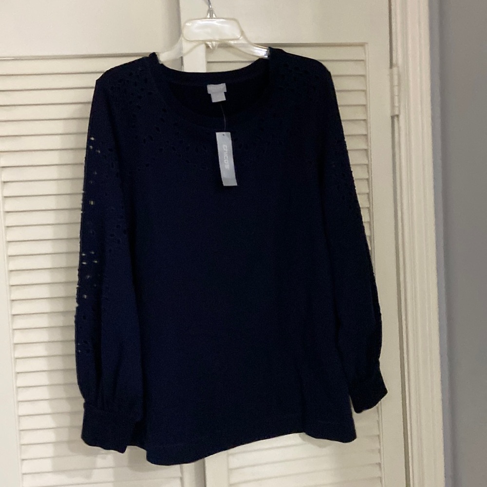 Chico’s Zenergy French Terry Cutwork Tunic